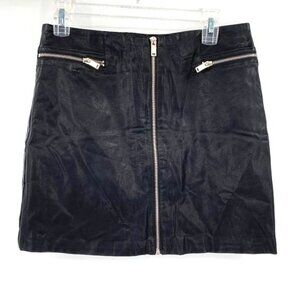 FOREVER 21 Faux Leather Mini Skirt Zippers Moto M
